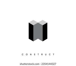Construction, structure, architecture, planning logo design composition for business identity.
