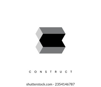 Construction, structure, architecture, planning logo design composition for business identity.