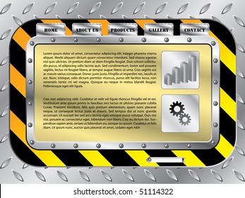 Construction style web template