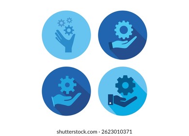 Ícones de ferramentas de suporte de construção para técnicos de reparo, ícones de suporte técnico, ícones de ferramentas de construção, ícones de serviço de reparo