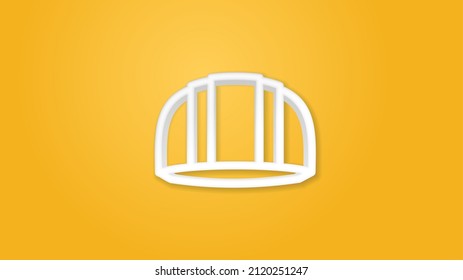 Konstruktionssymbol, 3D-Linien-Flachfarbsymbol. Realistische Vektorgrafik. Piktogramm einzeln. Draufsicht. Farbiges, transparentes Schattendesign.