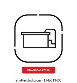 Construction Symbol, Hot Tub Outline Vector Icon