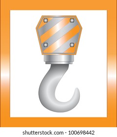 construction symbol with isolated hook in yellow frame