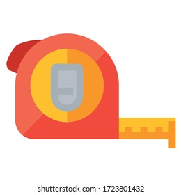 construction tape flat icon on white background