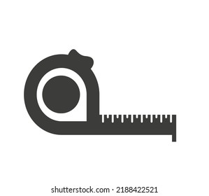 Construction tape measure on a white background. Vector illustration