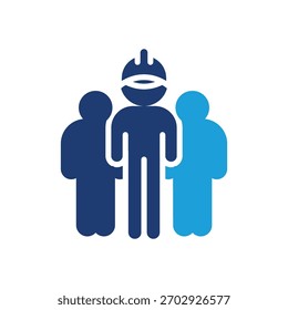 Construction Team Builders Engineers Workers colored icon vector design good for web or mobile app