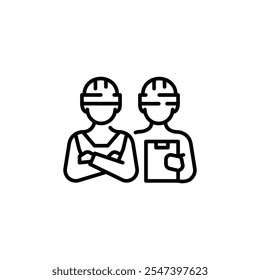 Icono del equipo de construcción. Icono simple del equipo de construcción para las redes sociales, el App y el Diseño web. Ilustración vectorial