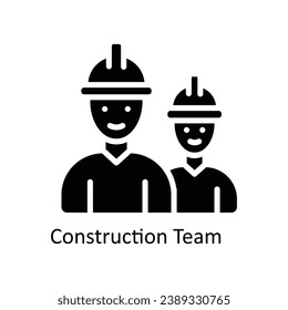 Construction Team vector  Solid Design illustration. Symbol on White background EPS 10 File