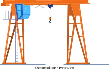 Construction technique, vehicle truck, isolated on white, forklift car, industrial bulldozer, flat style vector illustration.