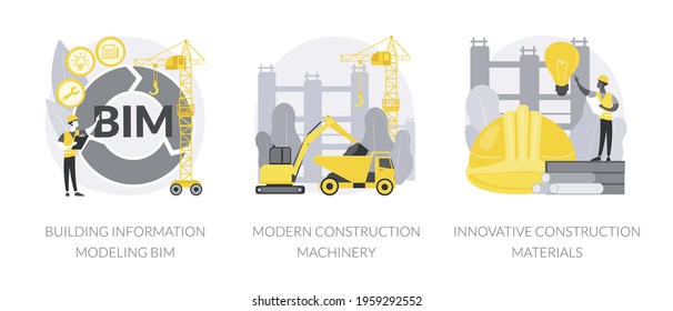 Innovación en tecnología de la construcción ilustraciones abstractas de vectores conceptuales.