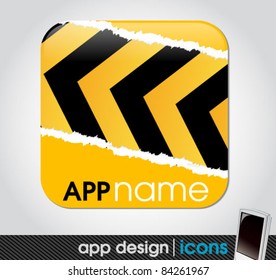 construction theme - blank app icon for mobile devices