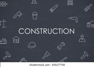 Construction Thin Line Icons