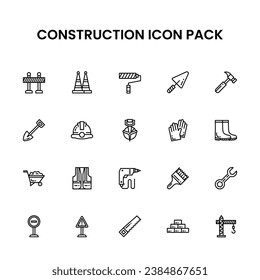 Construction Thin Outline icon pack