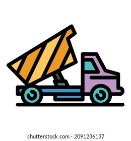 Bautipper-Symbol Umriss-Bautipps-Vektorsymbol-Farbe einzeln