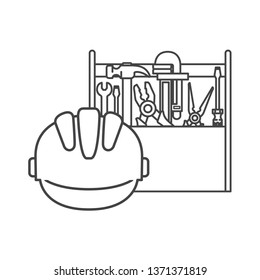 construction tool box isolated icon