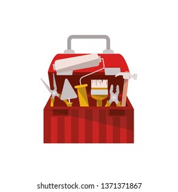 construction tool box isolated icon