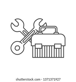 construction tool box isolated icon