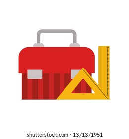 construction tool box isolated icon