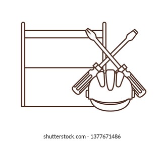 construction tool box isolated icon
