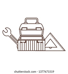 construction tool box isolated icon