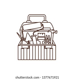 construction tool box isolated icon