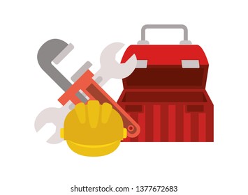 construction tool box isolated icon