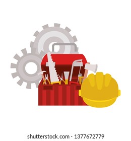 construction tool box isolated icon