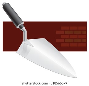 Construction Tool - Brick Work Trowel - Illustration