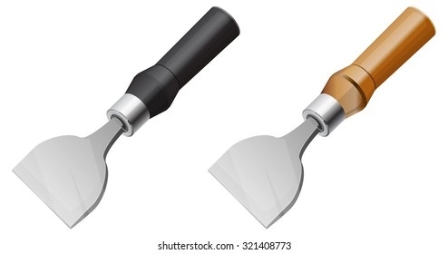 Construction Tool - Chisel Scraper - Illustration