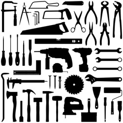 Construction Tool Collection - Vector Silhouette