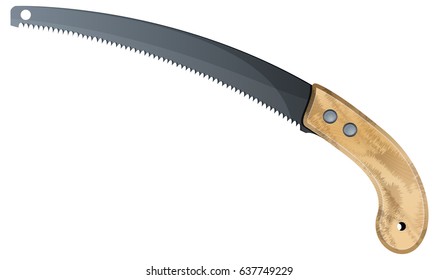 Construction Tool - Curved HackSaw Illustration