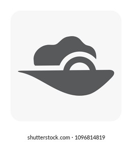 Construction tool and engineering icon on white.