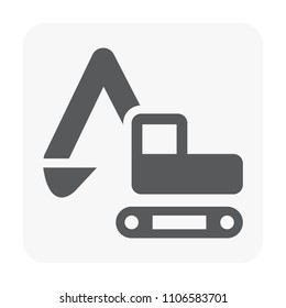 Construction tool and engineering icon on white.