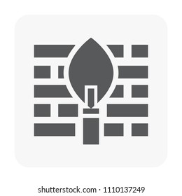 Construction tool and engineering icon on white.