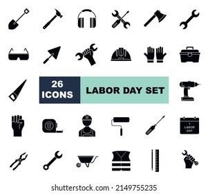 Construction tool icon collection. Labor day icons 