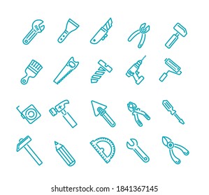 Construction tool icon collection. Vector icons