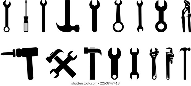 Construction tool icon collection - vector illustration