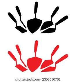 Symbol für Bauwerkzeug - Vektorgrafik.Sammlung von Küchen - Vektorsilhouette.Tools Symbol Set.Illustration mit verschiedenen Tools Silhouetten einzeln auf weißem Hintergrund.