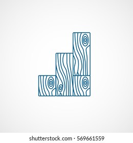 Construction Tool Laminate Parquet Blue Line Icon On White Background