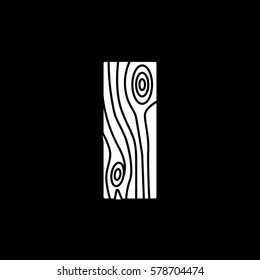 Construction Tool Laminate Parquet Flat Icon On Black Background