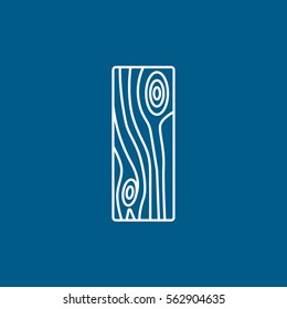 Construction Tool Laminate Parquetry Line Icon On Blue Background