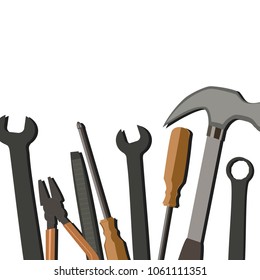 Construction tool on white background