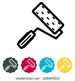 Construction Tool - Painting Roller - Icon as EPS 10 File