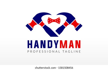 Construction Tool Repairing Handy Man Logo Design Vector Icon Symbol Illustration.