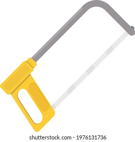 Construction tool. Saw for cutting wood or metal.