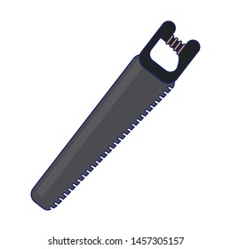 Construction tool saw isolated symbol vector illustration graphic design