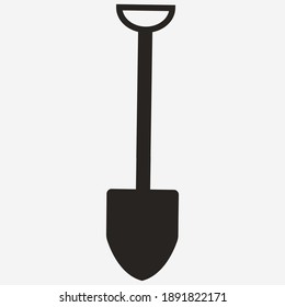 Construction Tool Shovel Concept Illustrated Icon 