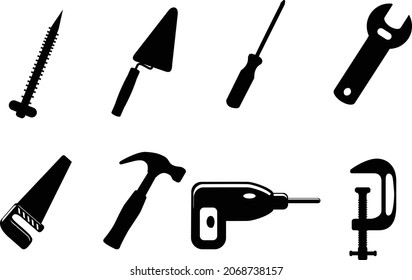 Construction tool sign, isolated Perfect symbol flat icon black.
