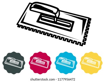 Construction Tool - Tile Trowel - Icon as EPS 10 File