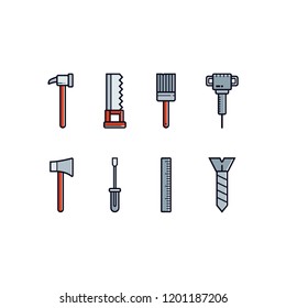 Construction tool vector illustration with outline style and detail